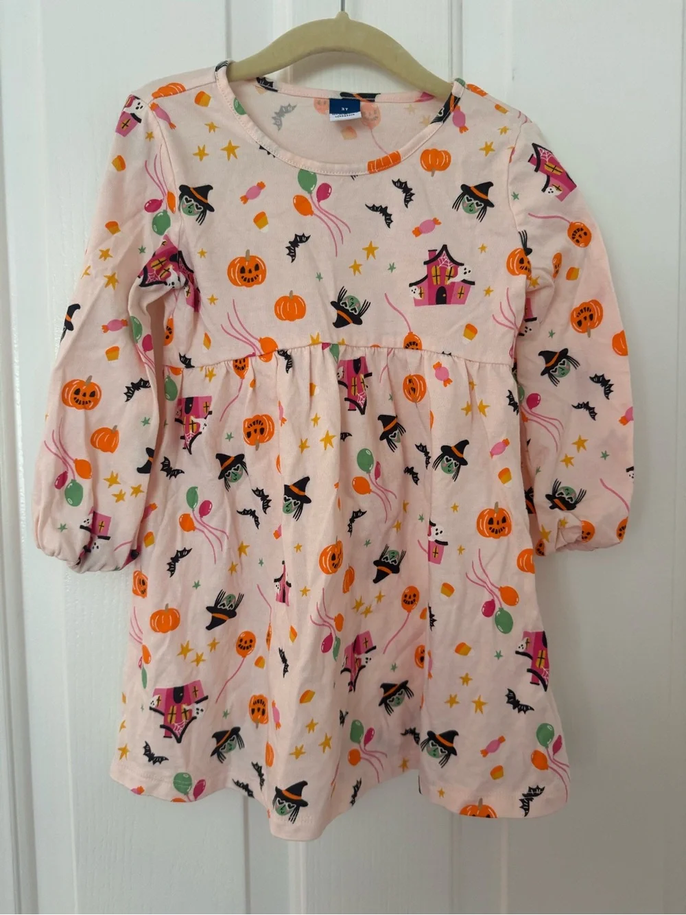 NWOT Old Navy Pink Halloween Witch & Pumpkin Dress